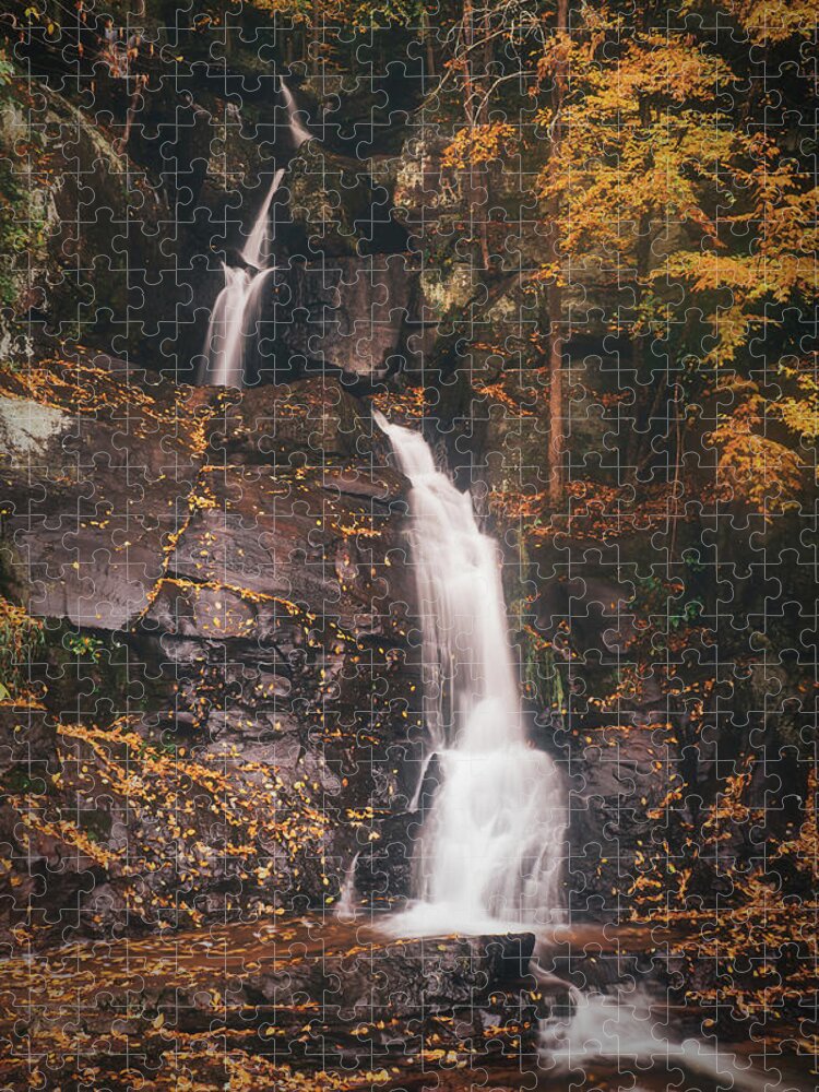 Fall Jigsaw Puzzle featuring the photograph Fall Leaves on Buttermilk Falls by Jason Fink