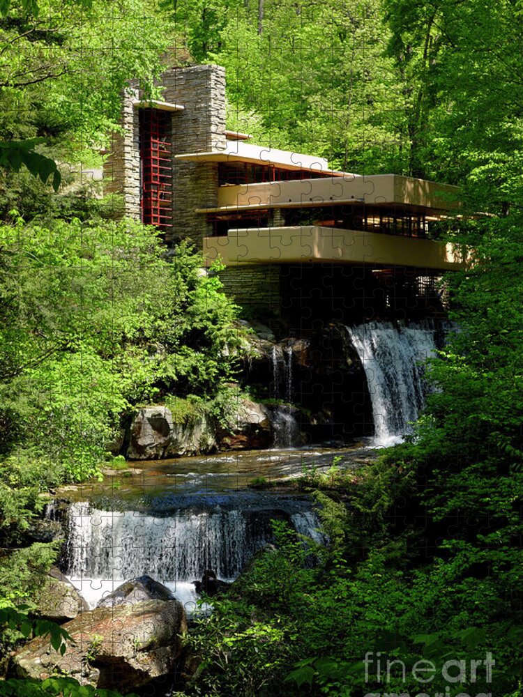 Frank Lloyd Wright Jigsaw Puzzle featuring the photograph Fallingwater House - Pennsylvania by Doc Braham