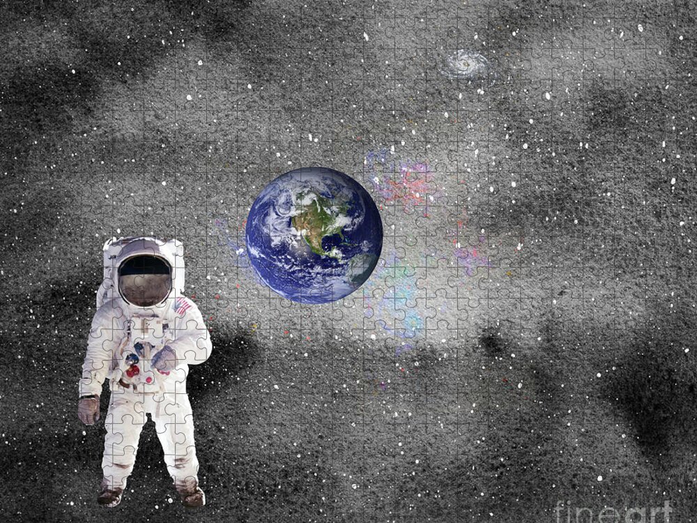 Space Jigsaw Puzzle featuring the digital art Far From Home by Terry Weaver