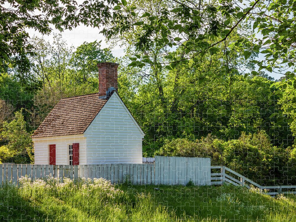 Colonial Williamsburg Jigsaw Puzzle featuring the photograph Farm House on a Gentle Spring Day by Rachel Morrison