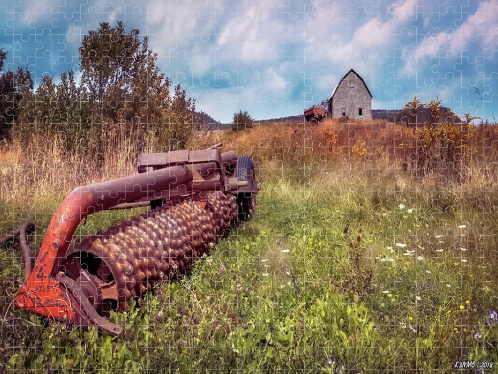 2018 Jigsaw Puzzle featuring the photograph Farm in Blomidon by Ken Morris