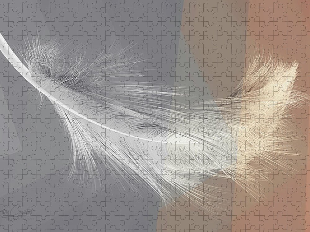 Feathers Jigsaw Puzzle featuring the photograph Feather Interrupted by Rene Crystal