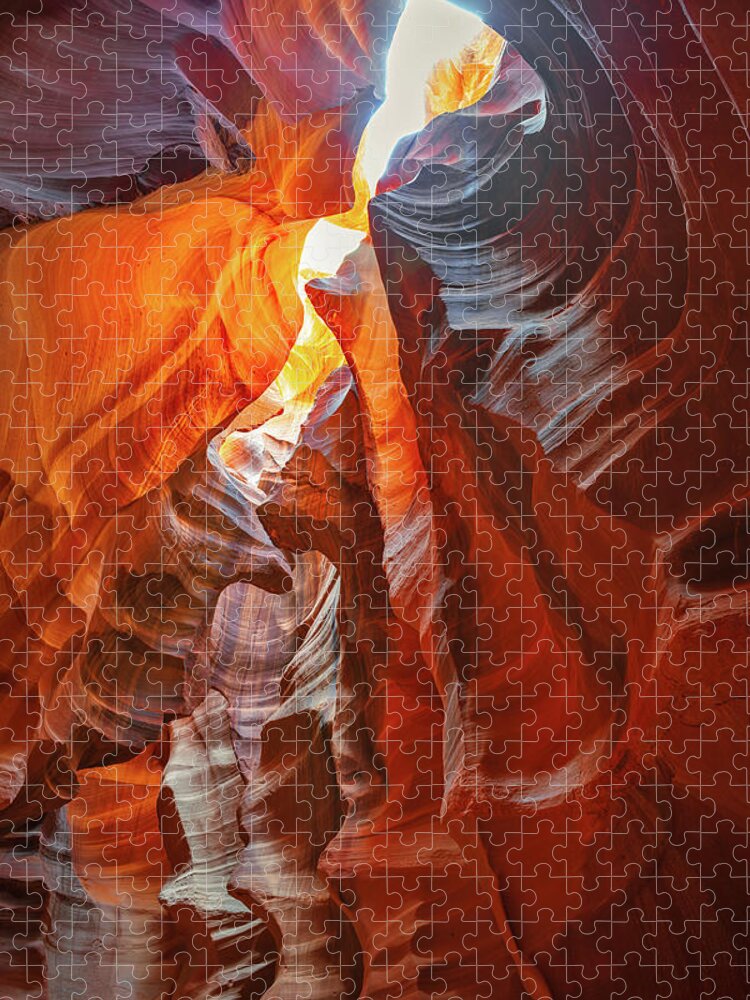 Antelope Canyon Jigsaw Puzzle featuring the photograph February 2023 Stairway to Heaven by Alain Zarinelli