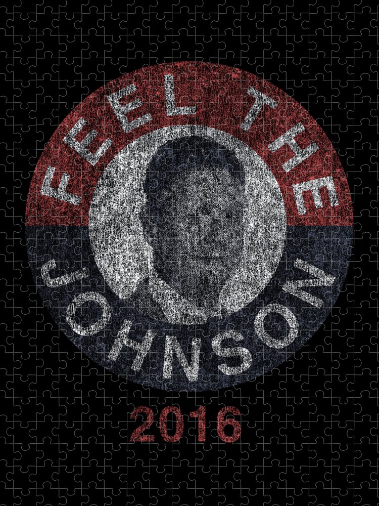Funny Jigsaw Puzzle featuring the digital art Feel The Johnson 2016 Retro by Flippin Sweet Gear