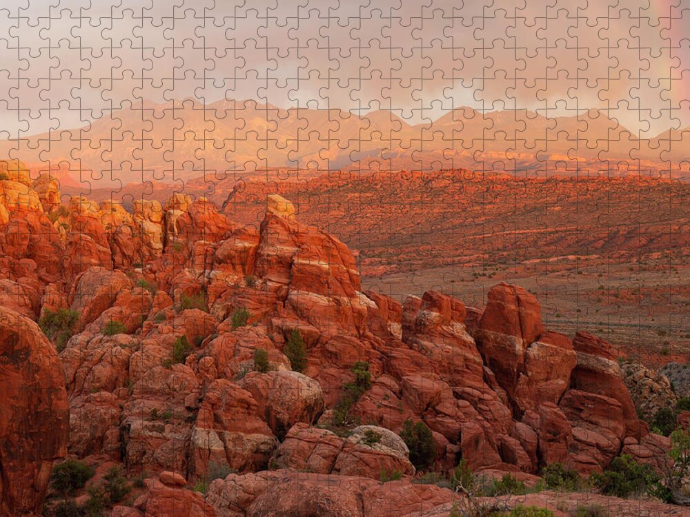 Fiery Furnace Jigsaw Puzzle featuring the photograph Fiery Furnace Sunset by Aaron Spong