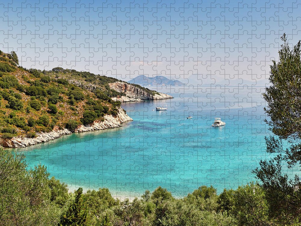 Filiatro Jigsaw Puzzle featuring the photograph Filiatro in Ithaki, Greece by Constantinos Iliopoulos