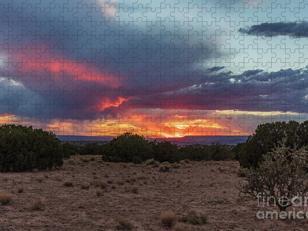 Landscape Jigsaw Puzzle featuring the photograph Final Rays by Seth Betterly