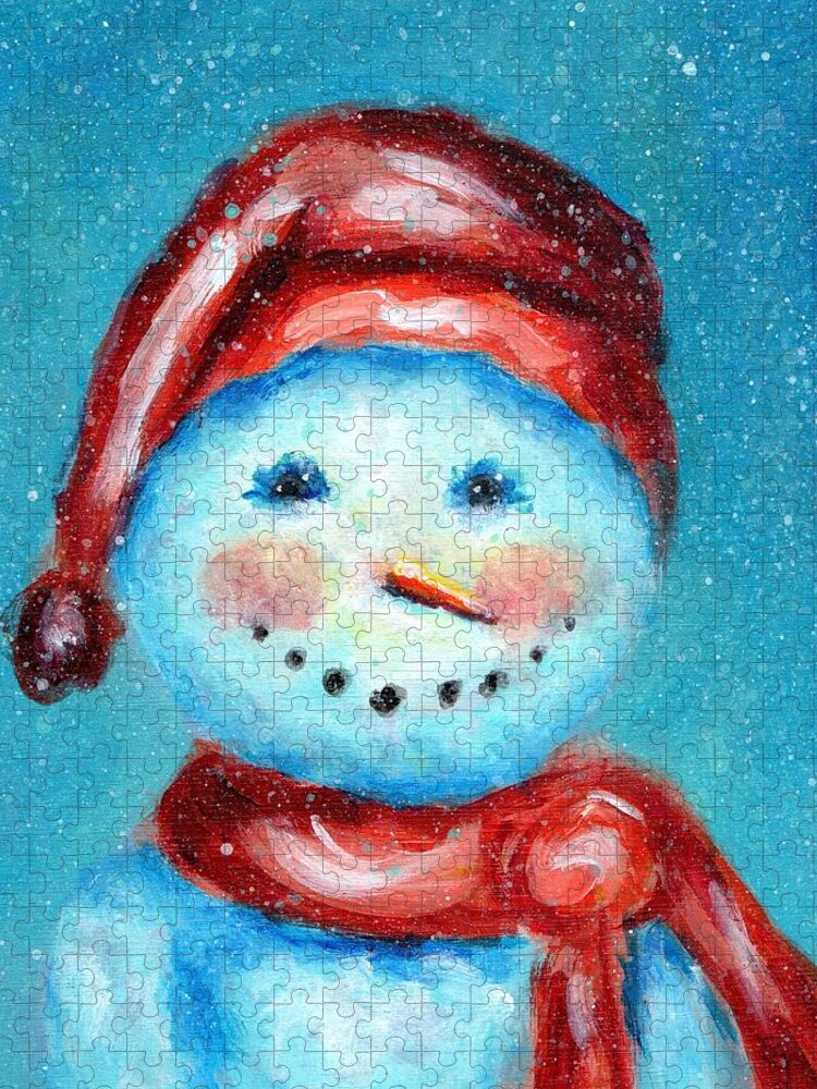 Christmas Jigsaw Puzzle featuring the painting Finn by Shannon Grissom