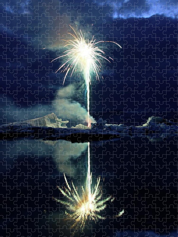 Fireworks Jigsaw Puzzle featuring the photograph The sparkler by Christopher Mathews