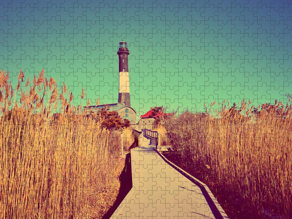 Fire Island Jigsaw Puzzle featuring the photograph Fire Island Lighthouse by Stacie Siemsen