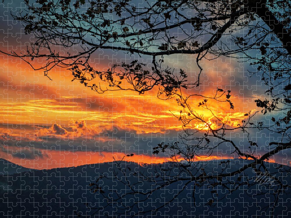 Blue Ridge Parkway Jigsaw Puzzle featuring the photograph Fire On the Mountain by Meta Gatschenberger
