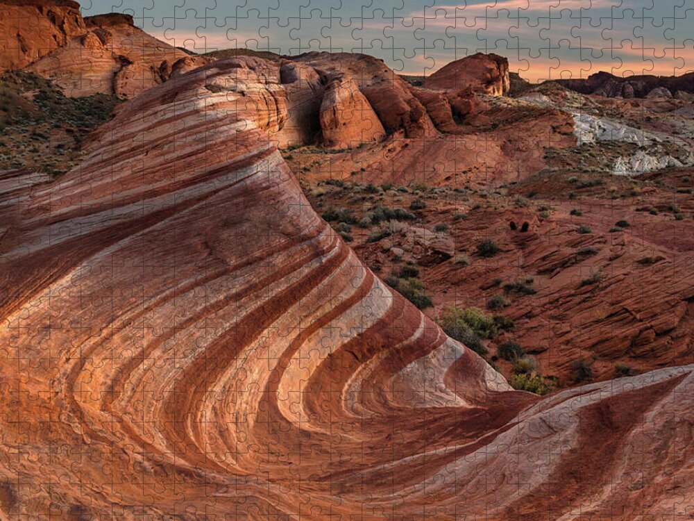 Fire Wave Jigsaw Puzzle featuring the photograph Fire Wave by Linda Villers