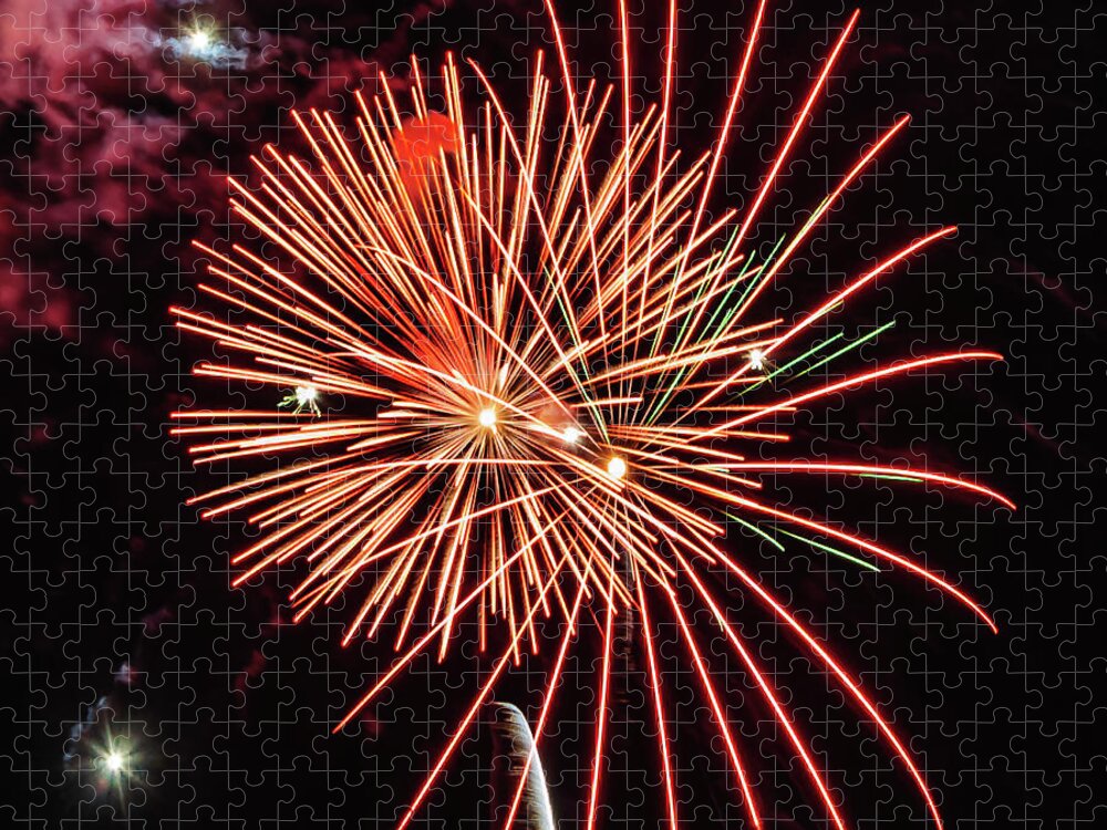 4 Th July Jigsaw Puzzle featuring the photograph Firesworks 2022 by Louis Dallara