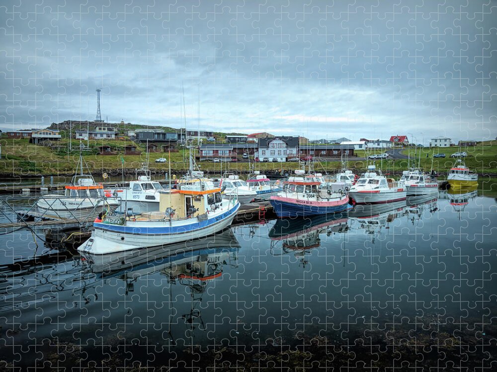 Djupivogur Jigsaw Puzzle featuring the photograph Fishing Boats at Djupivogur Iceland by Kristia Adams
