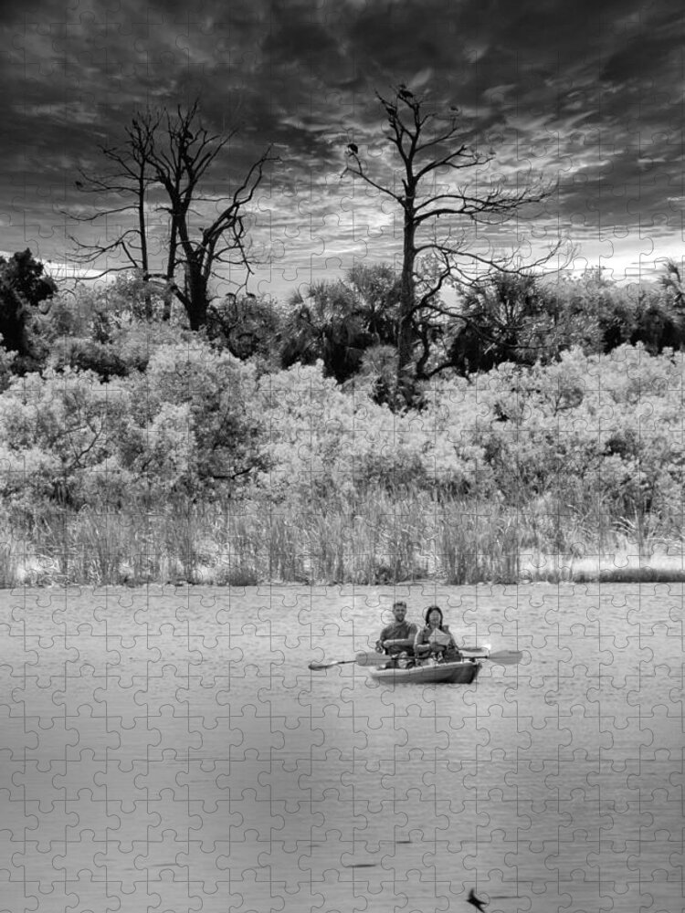 Water Jigsaw Puzzle featuring the photograph Fishing by Richard Goldman