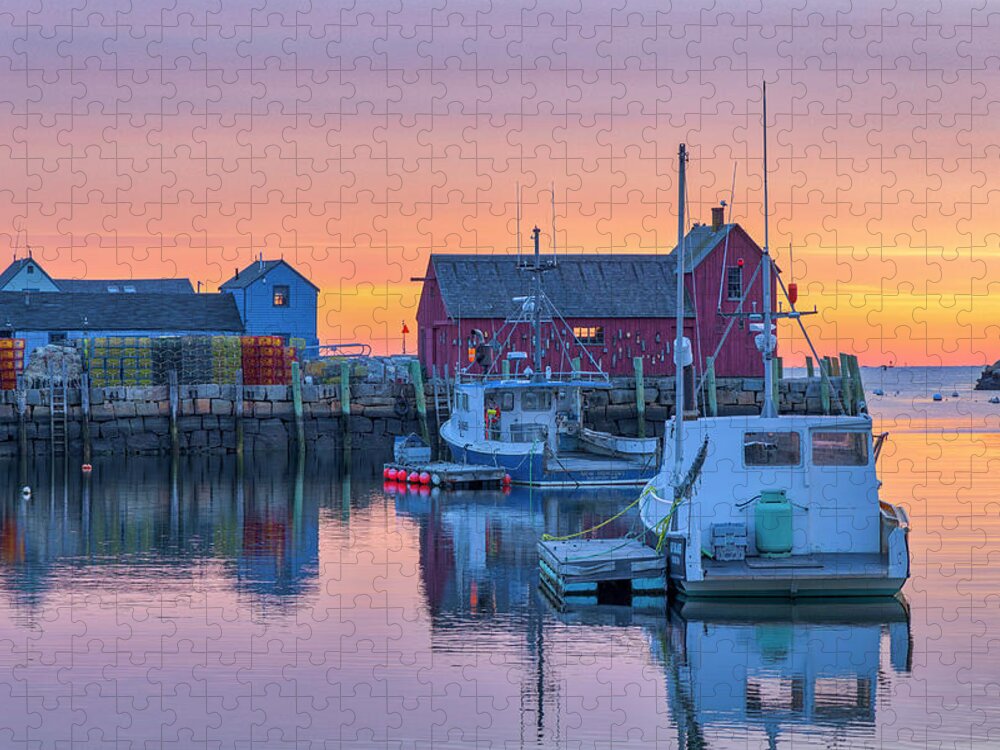 Motif Number One Jigsaw Puzzle featuring the photograph Fishing Shack Motif Number One Massachusetts Cape Ann by Juergen Roth