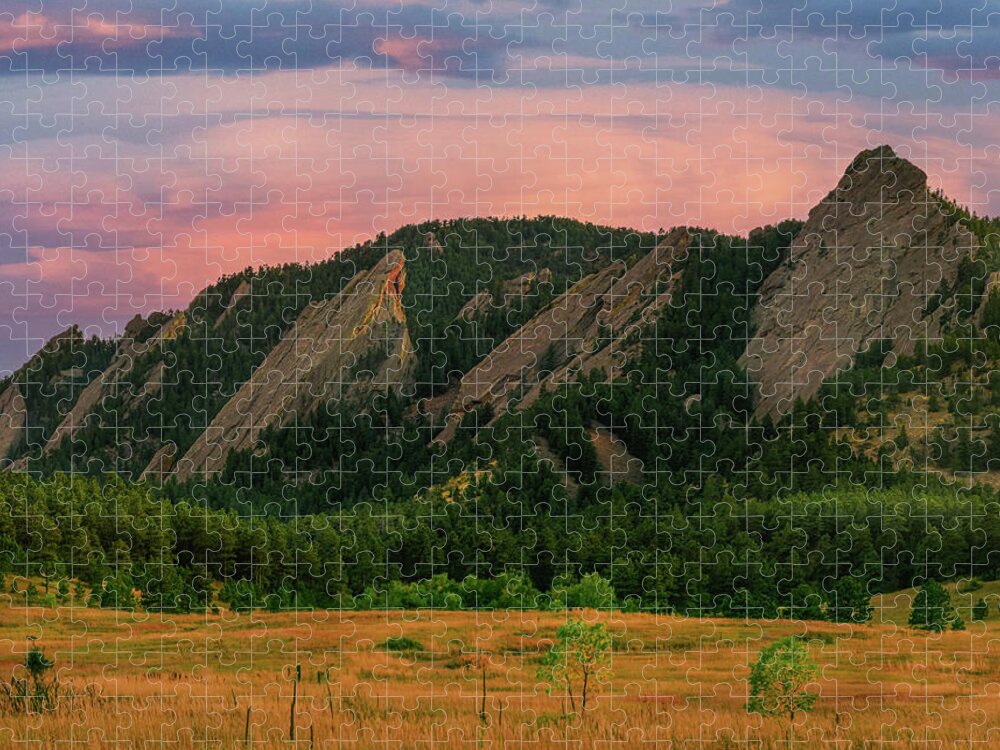 Landscape Jigsaw Puzzle featuring the photograph Flatirons by Justin Alber