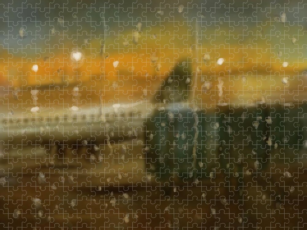 Flight Jigsaw Puzzle featuring the digital art Flight Delay by Larry Whitler