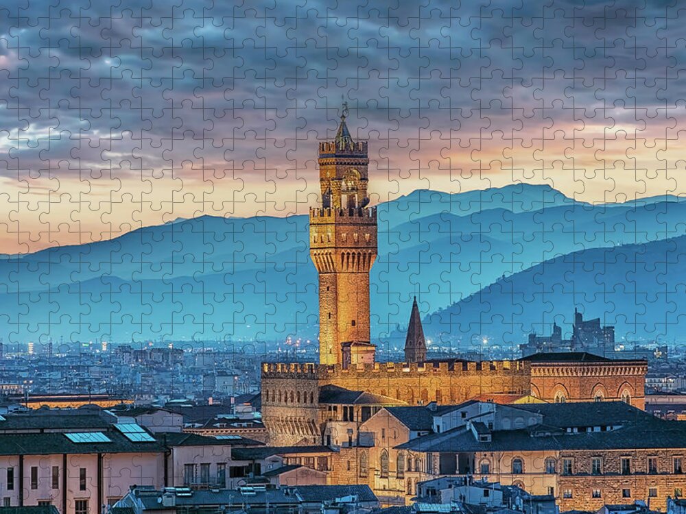 Italy Jigsaw Puzzle featuring the photograph Florence Architecture by Manjik Pictures