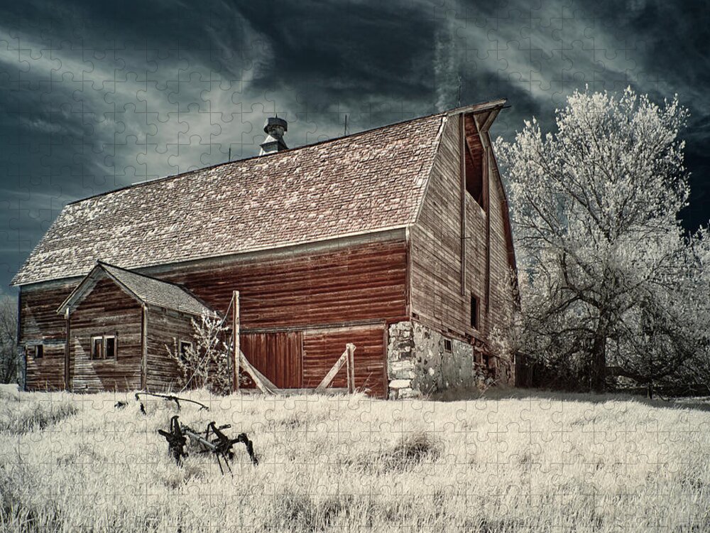 Farm Jigsaw Puzzle featuring the photograph Florin Farm Homestead site series - the barn by Peter Herman