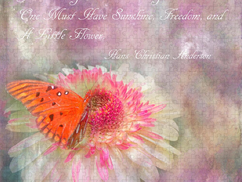Quote Jigsaw Puzzle featuring the photograph Flower Quote by Aimee L Maher ALM GALLERY