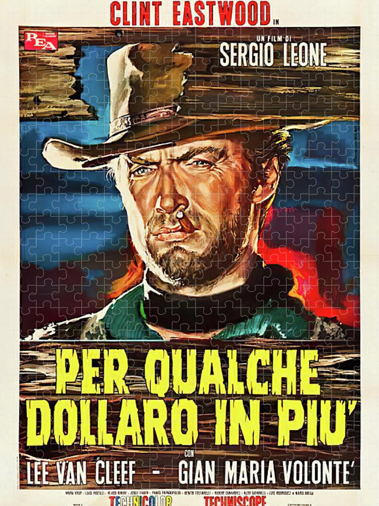 Fiorenzi Jigsaw Puzzle featuring the mixed media ''For a Few Dollars More'', with Clint Eastwood, 1965 by Movie World Posters