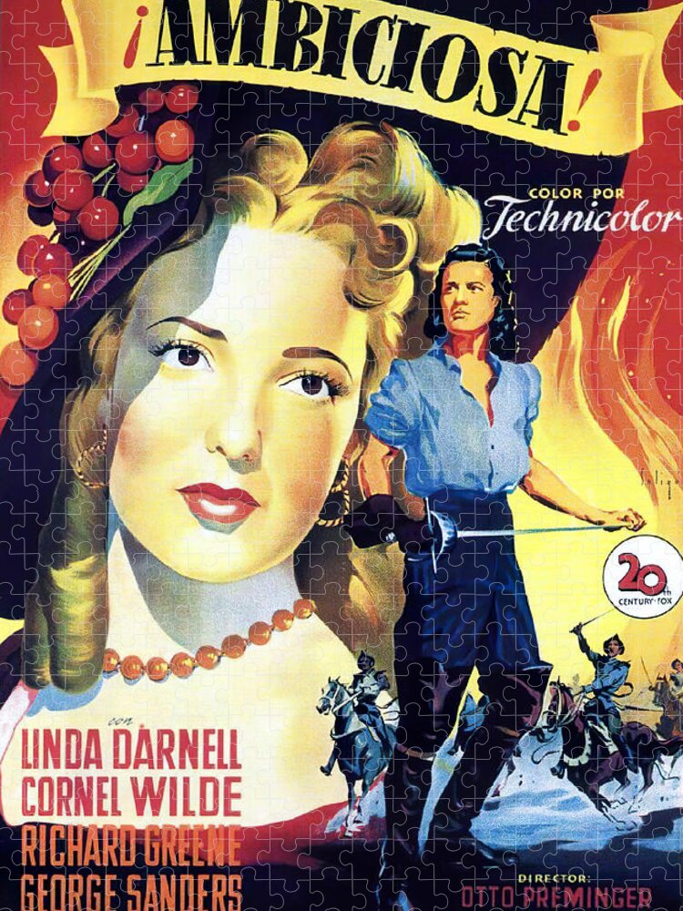 Soligo Jigsaw Puzzle featuring the mixed media ''Forever Amber'', 1947 - art by Josep Soligo by Movie World Posters