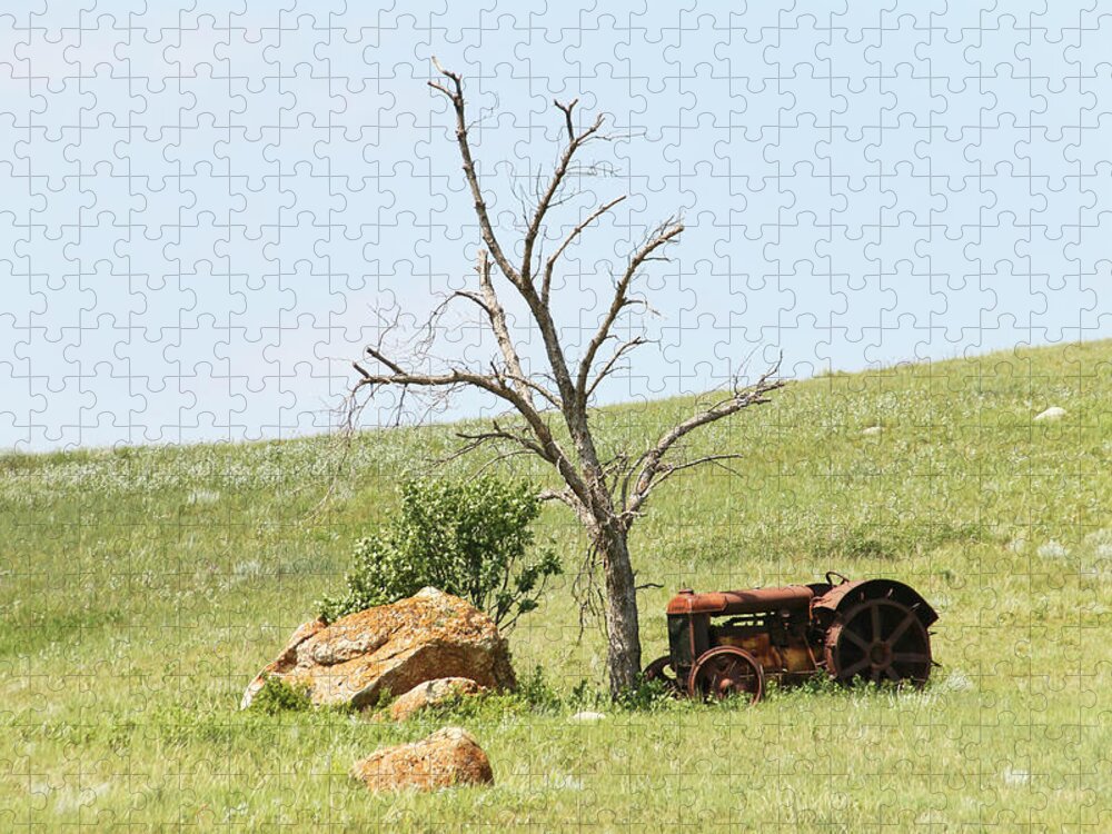 Tractor Jigsaw Puzzle featuring the photograph Forgotten Tractor by Ryan Crouse