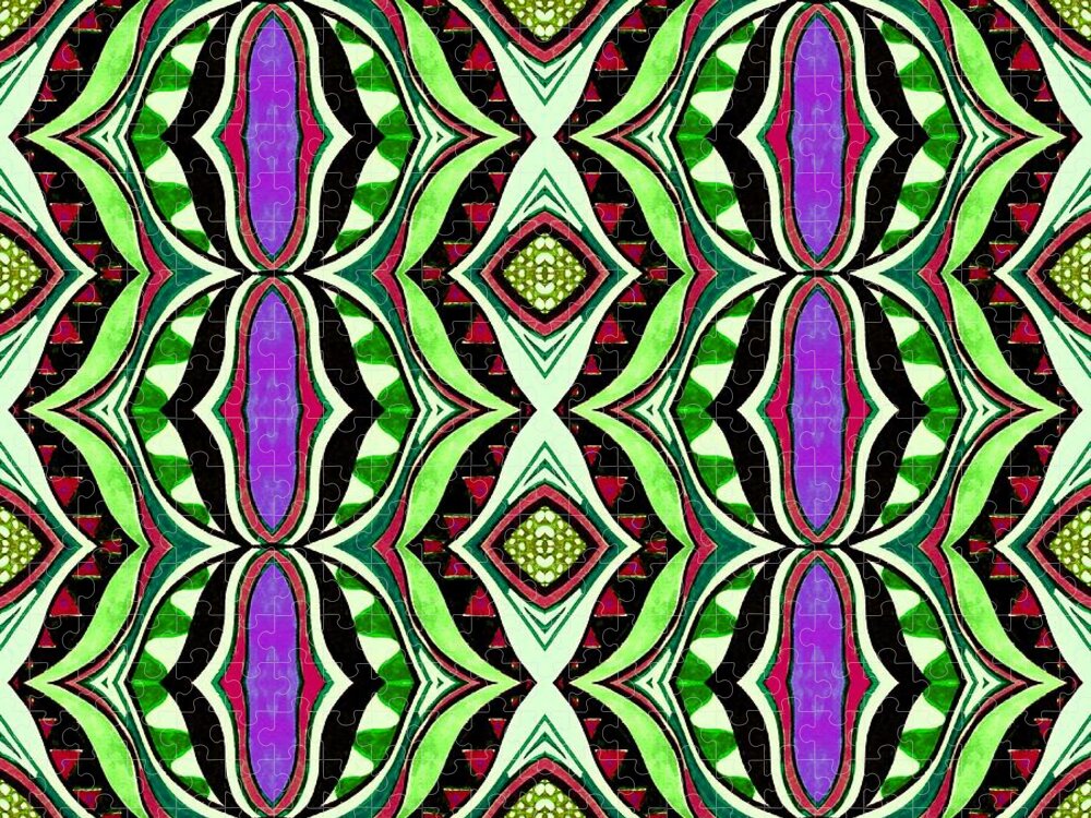 Forming New Patterns 3 By Helena Tiainen Jigsaw Puzzle featuring the digital art Forming New Patterns 3 by Helena Tiainen