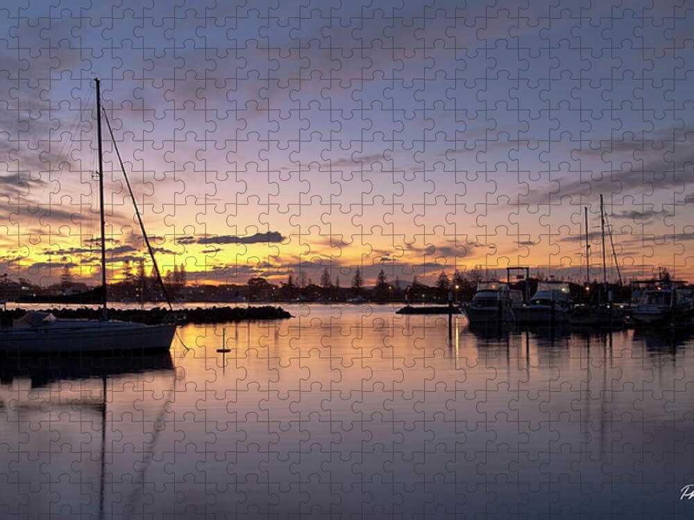 Forster Sunset Photo Prints Jigsaw Puzzle featuring the digital art Forster Sunset 7013 by Kevin Chippindall