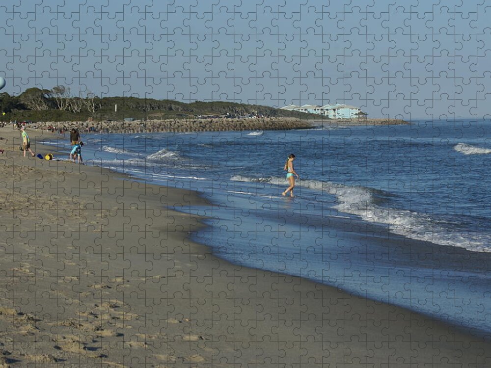  Jigsaw Puzzle featuring the photograph Fort Fisher Beach by Heather E Harman