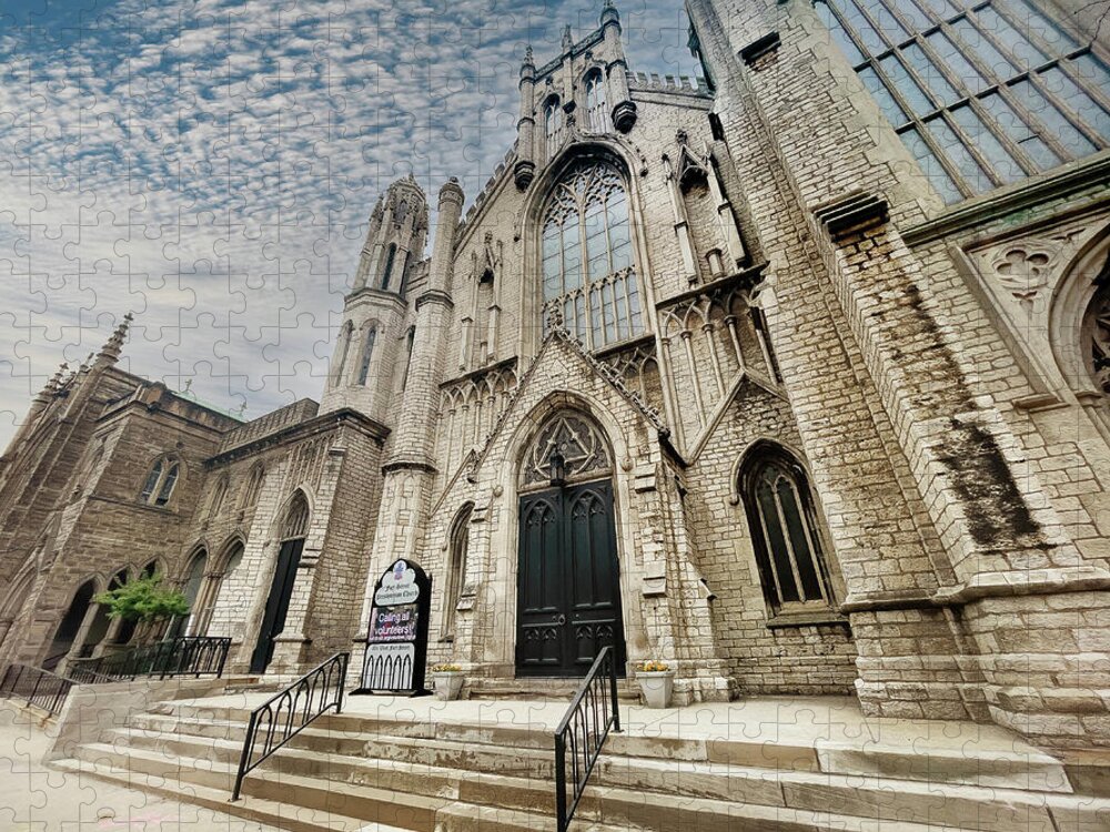 Detroit Jigsaw Puzzle featuring the photograph Fort Street Church IMG_9699 Detroit Michigan by Michael Thomas