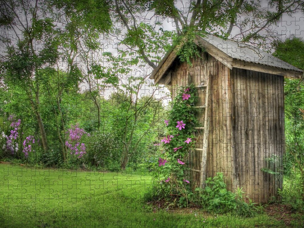 Bathroom Jigsaw Puzzle featuring the photograph Fragrant Outhouse by Lori Deiter