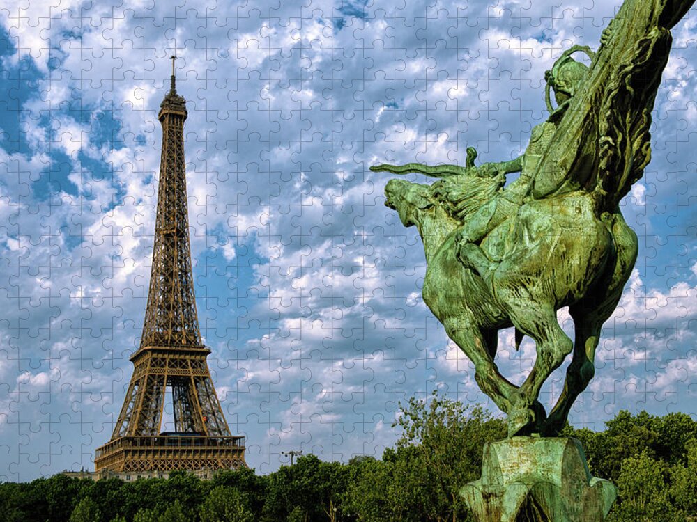 Paris Jigsaw Puzzle featuring the photograph France Reborn - Eiffel Tower - Paris - France by Bruce Friedman