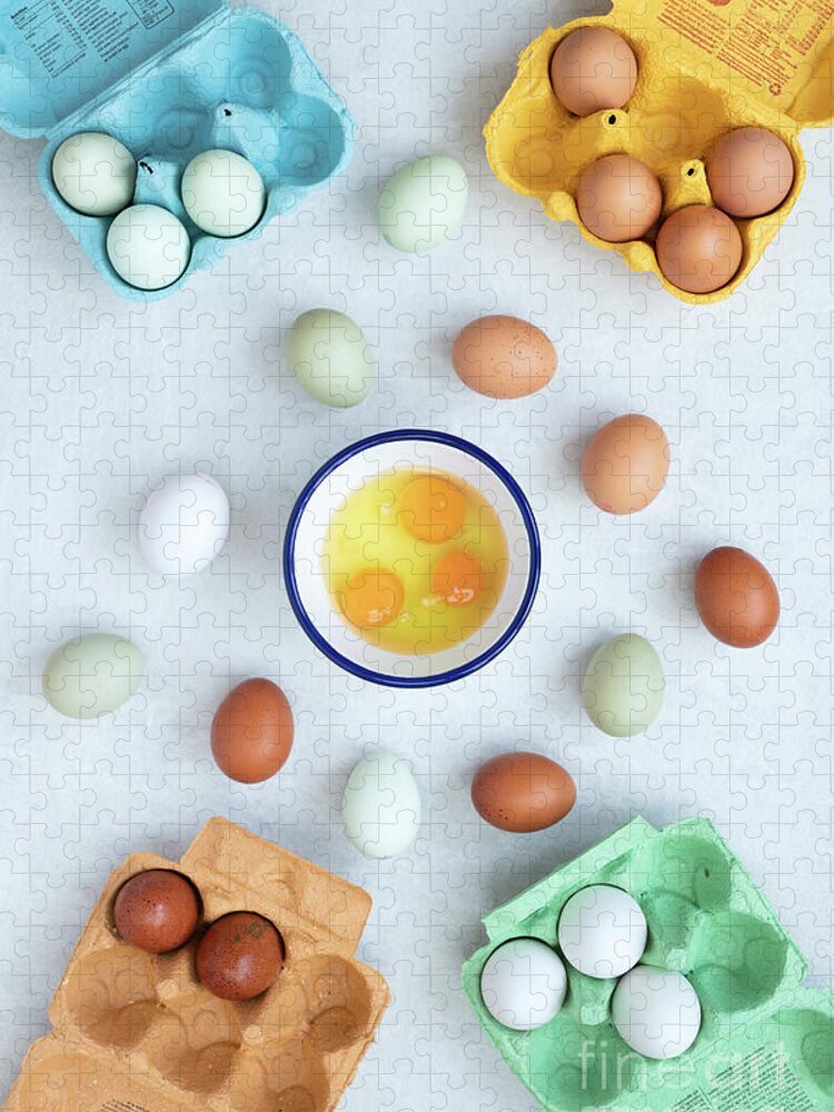 Eggs Jigsaw Puzzle featuring the photograph Free Range Eggs by Tim Gainey