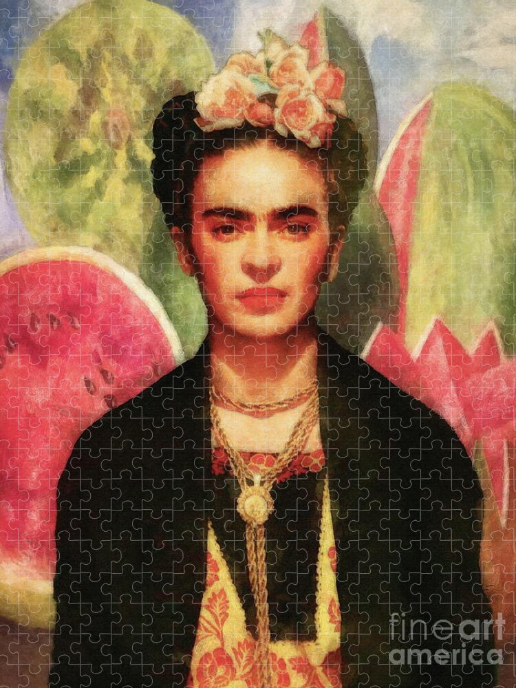 Frida Kahlo Jigsaw Puzzle by Jerzy Czyz - Pixels Puzzles
