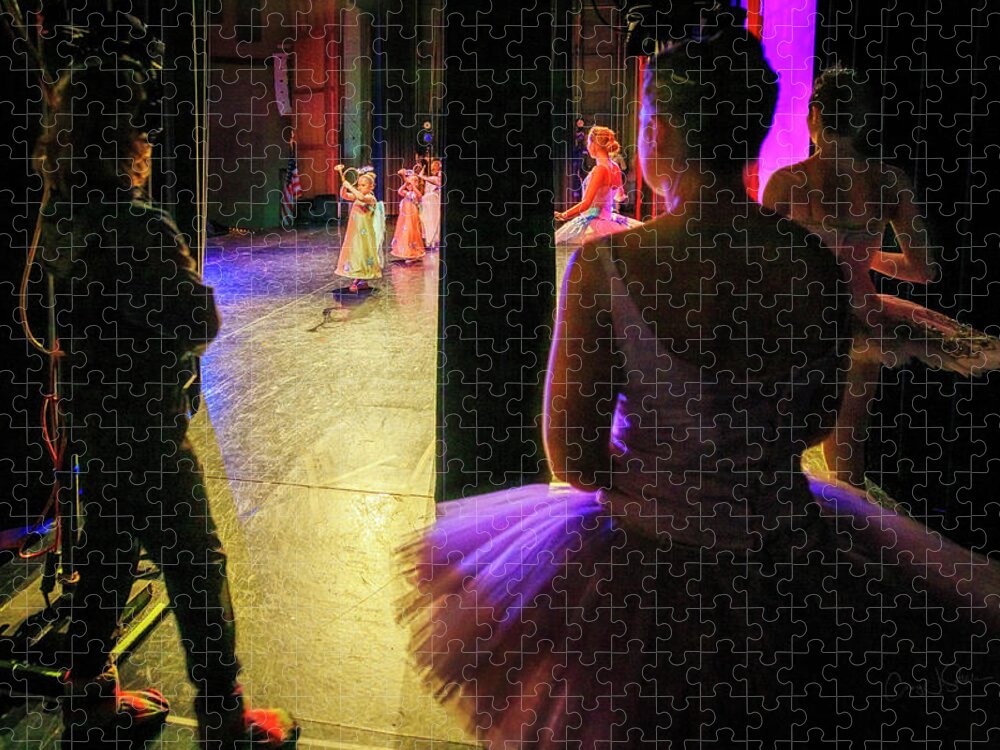 Ballerina Jigsaw Puzzle featuring the photograph From the Wings by Craig J Satterlee
