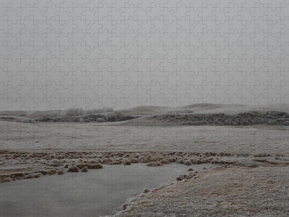 North Dakota Jigsaw Puzzle featuring the photograph Frosty Creek by Amanda R Wright