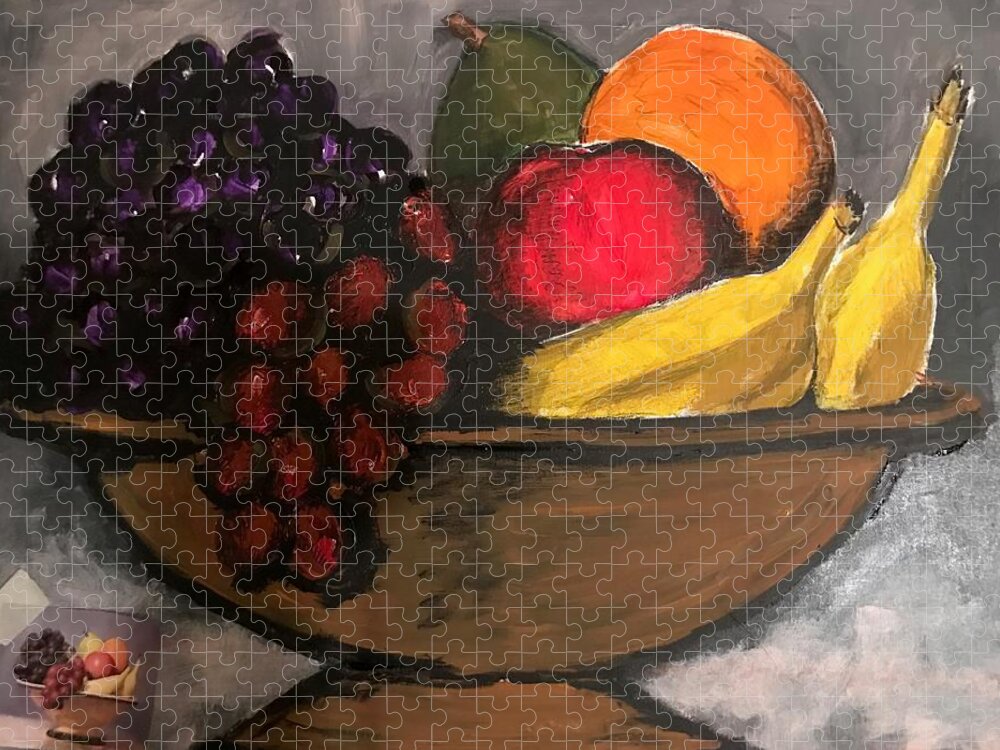  Jigsaw Puzzle featuring the pastel Fruit 2 by Angie ONeal