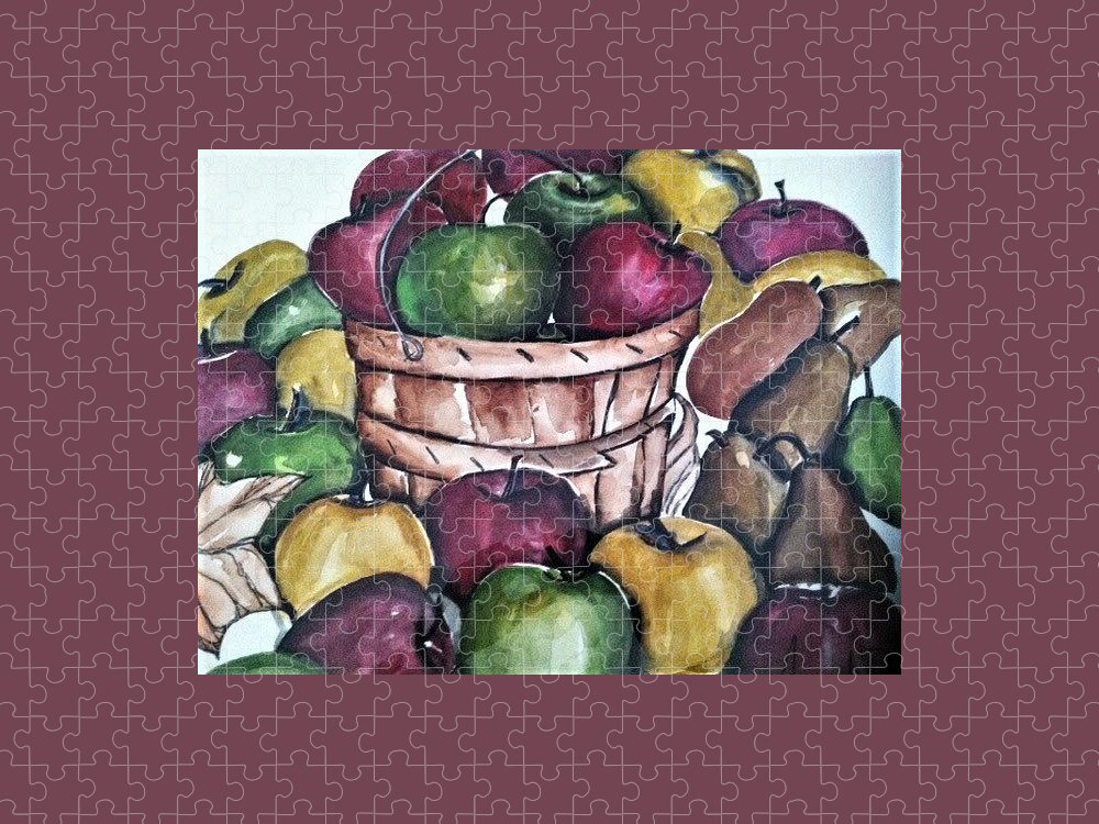  Jigsaw Puzzle featuring the painting Fruit by Angie ONeal