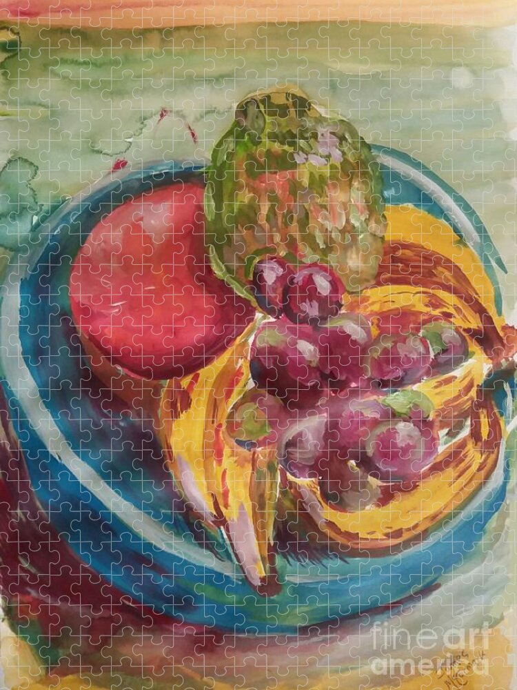 Fruit Jigsaw Puzzle featuring the painting Fruit by James McCormack