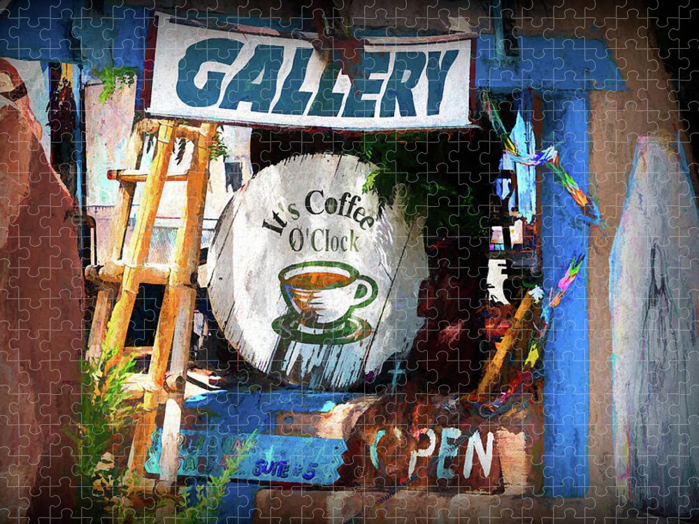 New Mexico Jigsaw Puzzle featuring the photograph Gallery and Coffee Shop by Debra Martz