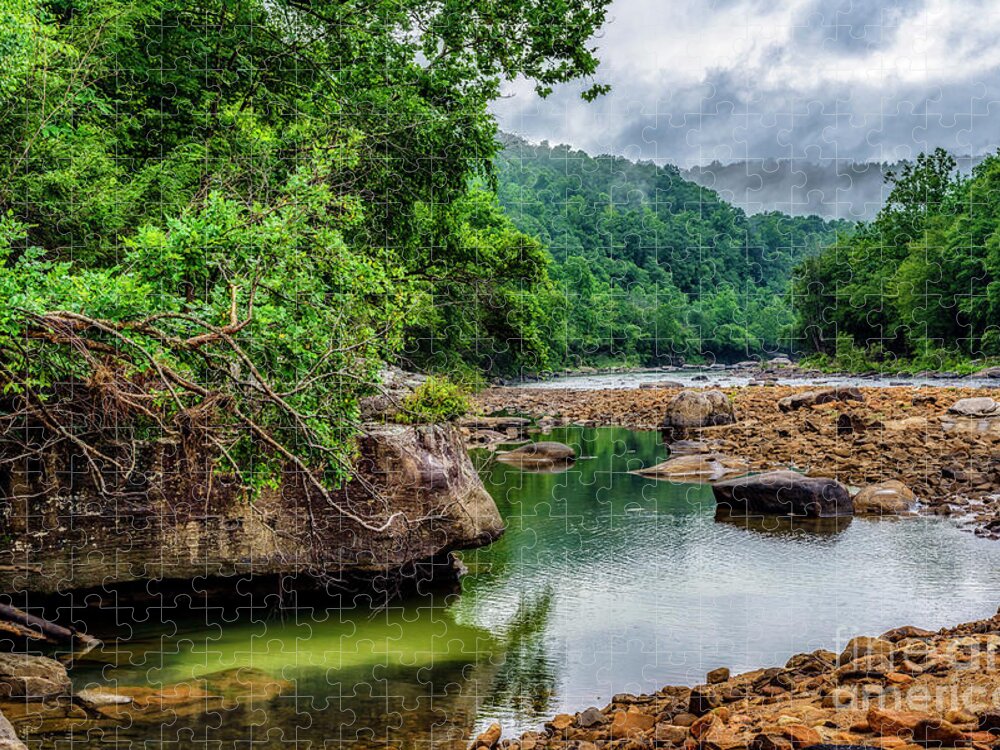 Gauley River Jigsaw Puzzle featuring the photograph Gauley River and Clearing Storm by Thomas R Fletcher