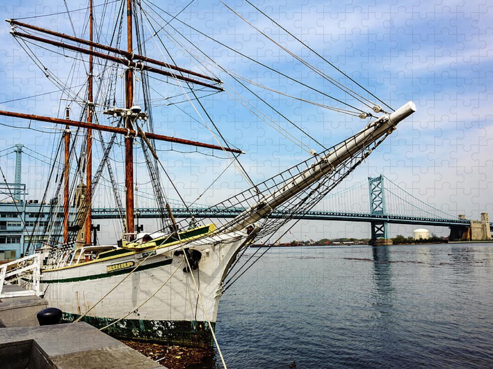 Pennsylvania Jigsaw Puzzle featuring the photograph Gazela - schooner boat by Louis Dallara