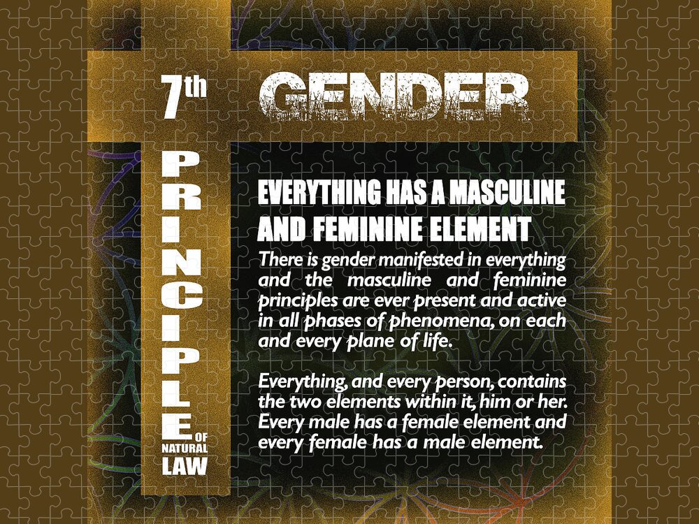 8 Natural Law Principles Jigsaw Puzzle featuring the digital art Gender by Az Jackson