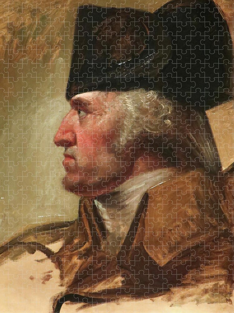 Vintage Jigsaw Puzzle featuring the painting George Washington by Emanuel Gottlieb Leutze