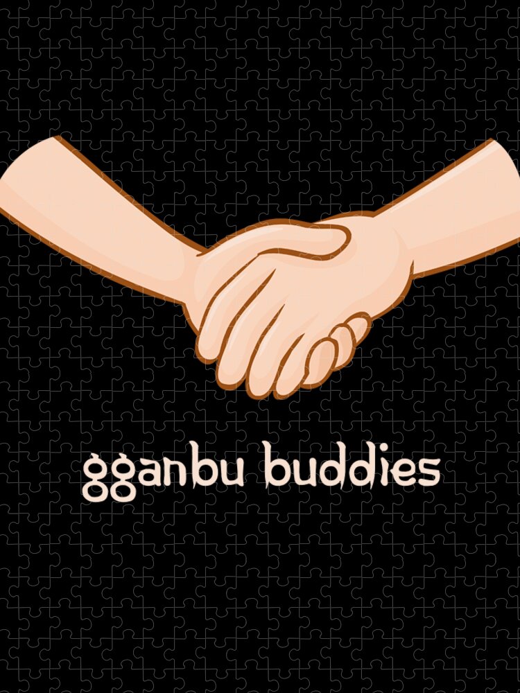 Gganbu Jigsaw Puzzle featuring the digital art Gganbu Buddies by Flippin Sweet Gear