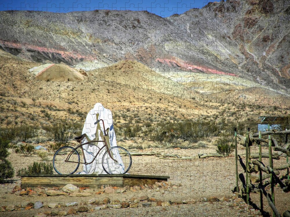 Rhyolite Jigsaw Puzzle featuring the photograph Ghost of Rhyolite by Donna Kennedy