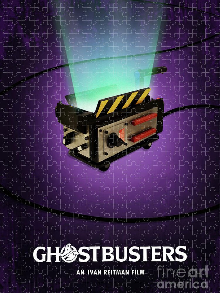 Movie Poster Jigsaw Puzzle featuring the digital art Ghostbusters by Bo Kev