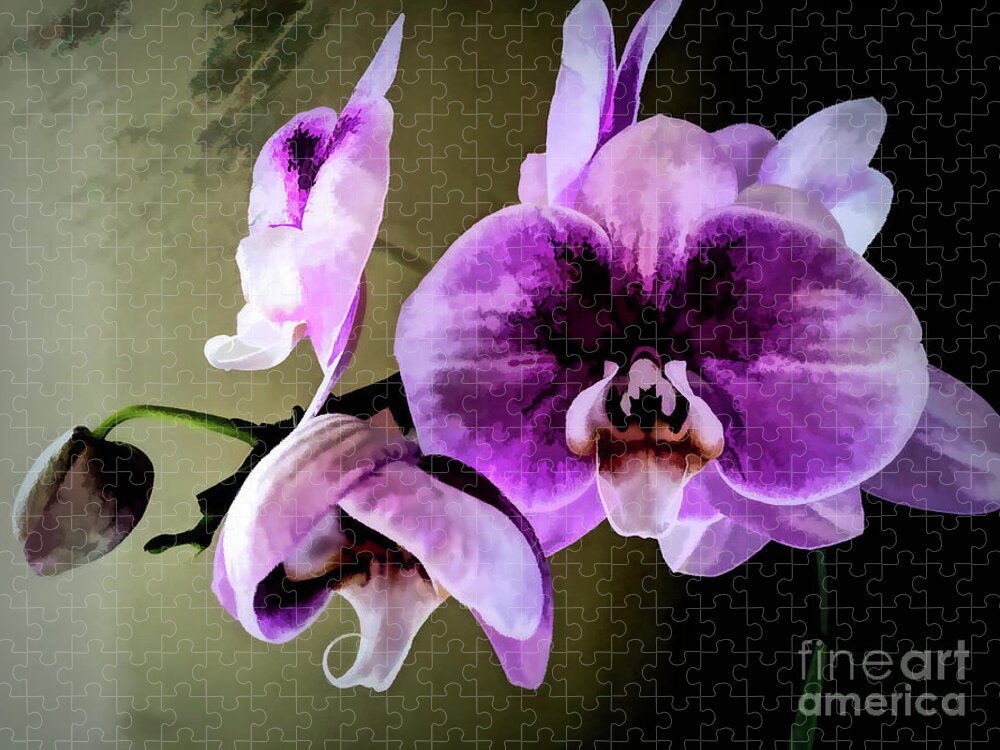 Orchid Jigsaw Puzzle featuring the photograph Ghostly Natural Orchid by Diana Mary Sharpton